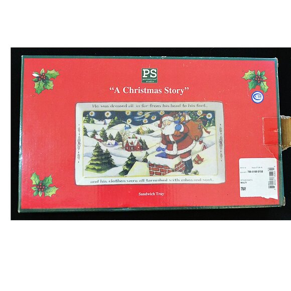 Portmirion Studio Sandwich Tray A Christmas Story With Box Entertaining - Picture 5 of 5